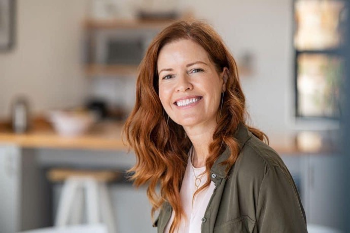 Smiling female patient portrait