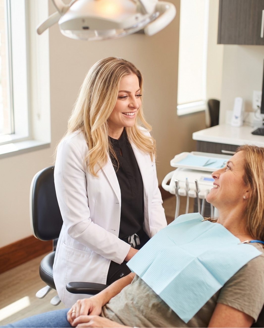 Dentist reviewing a dental model at Integrated Aesthetic Dentistry